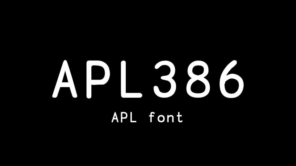 APL386 Unicode Font › Fontesk