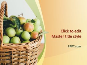 Apple Basket PowerPoint Template