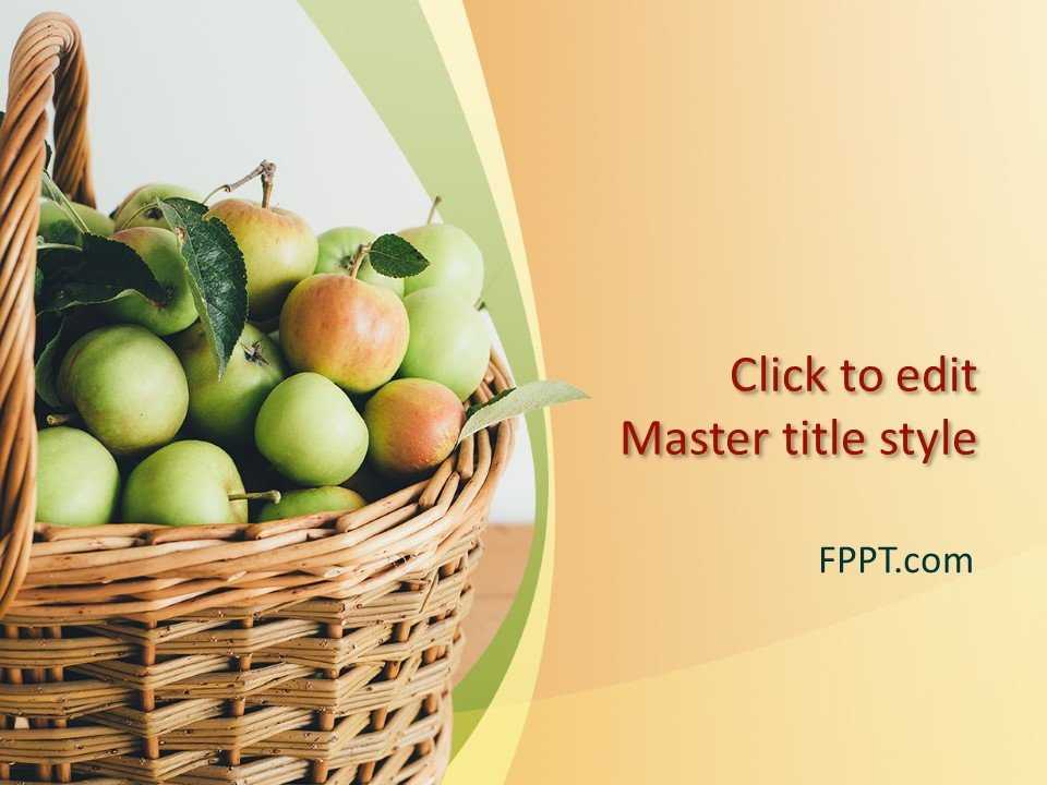 Apple Basket PowerPoint Template