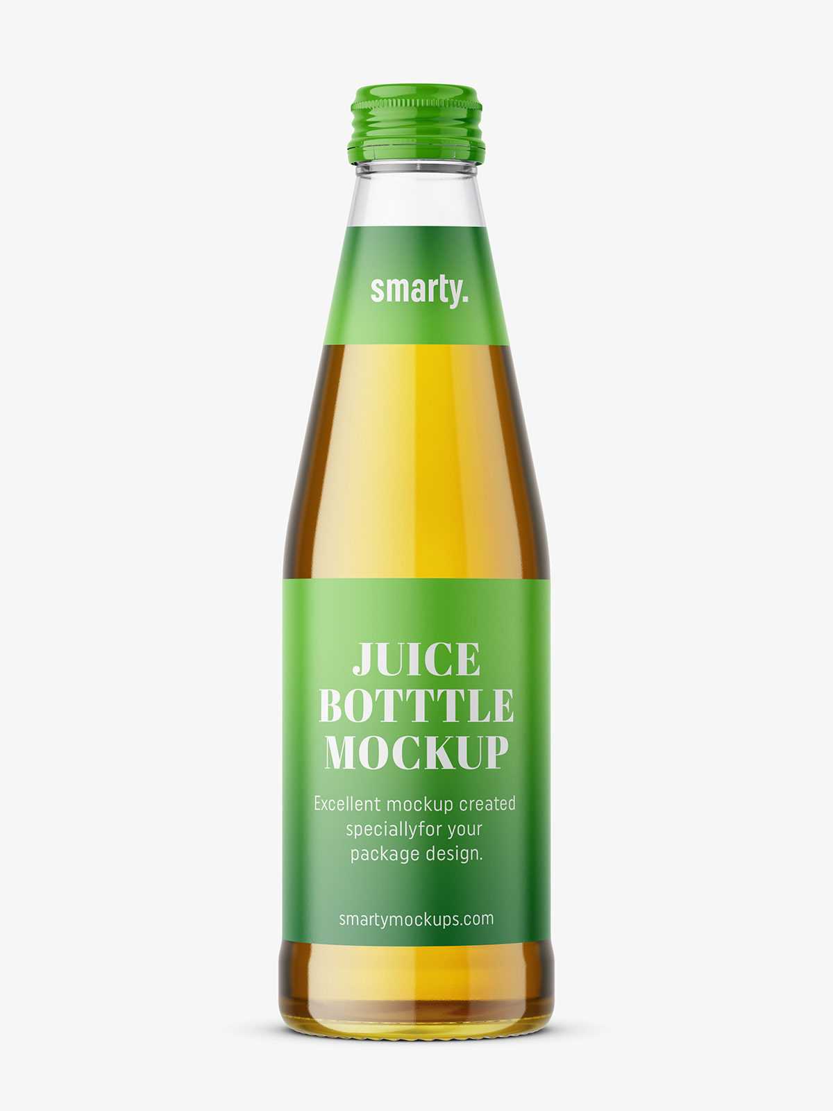 Apple juice bottle mockup
