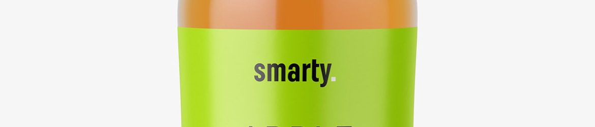 Apple juice bottle mockup