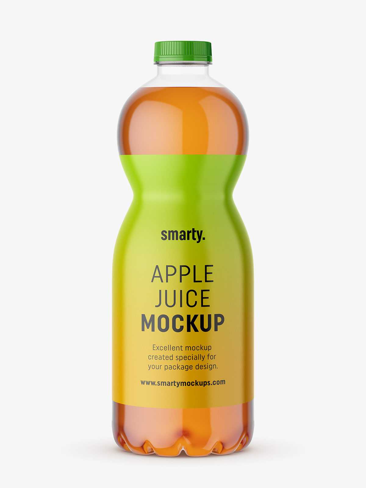 Apple juice bottle mockup
