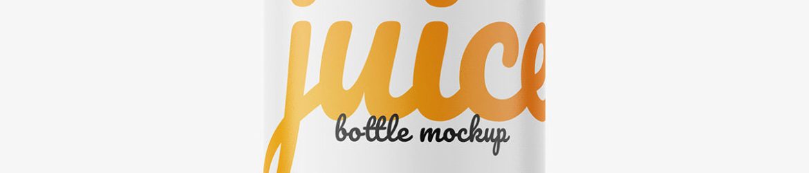 Apple juice bottle mockup