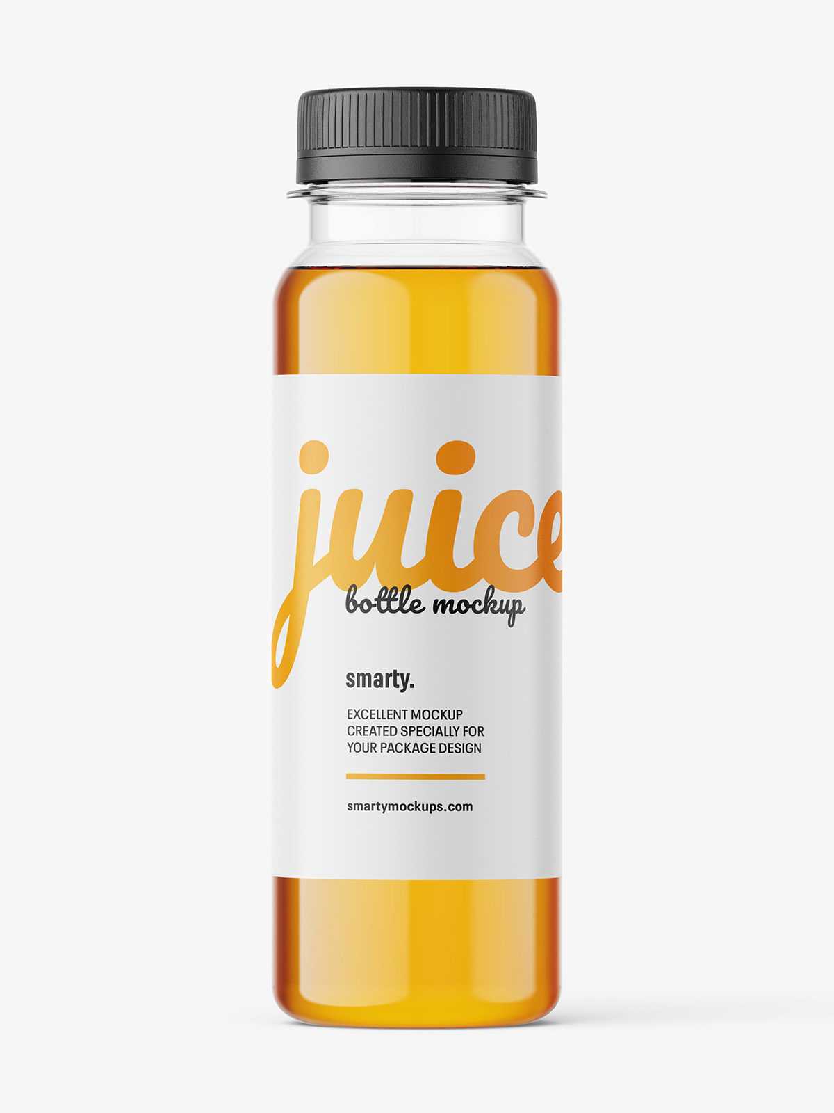 Apple juice bottle mockup