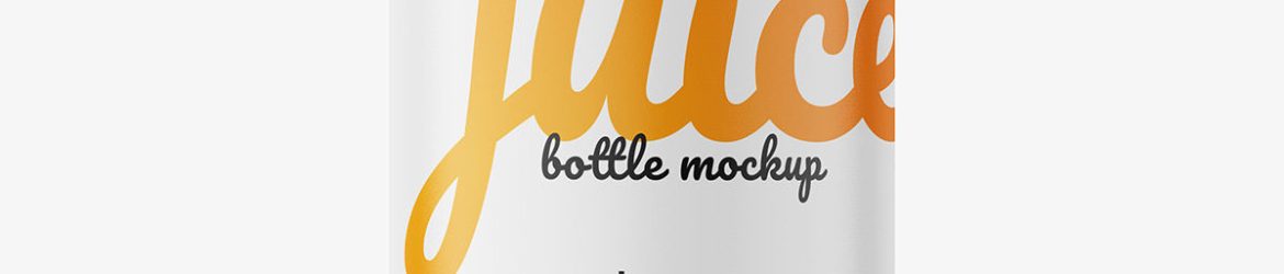 Apple juice bottle mockup