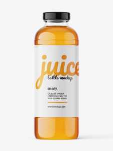 Apple juice bottle mockup