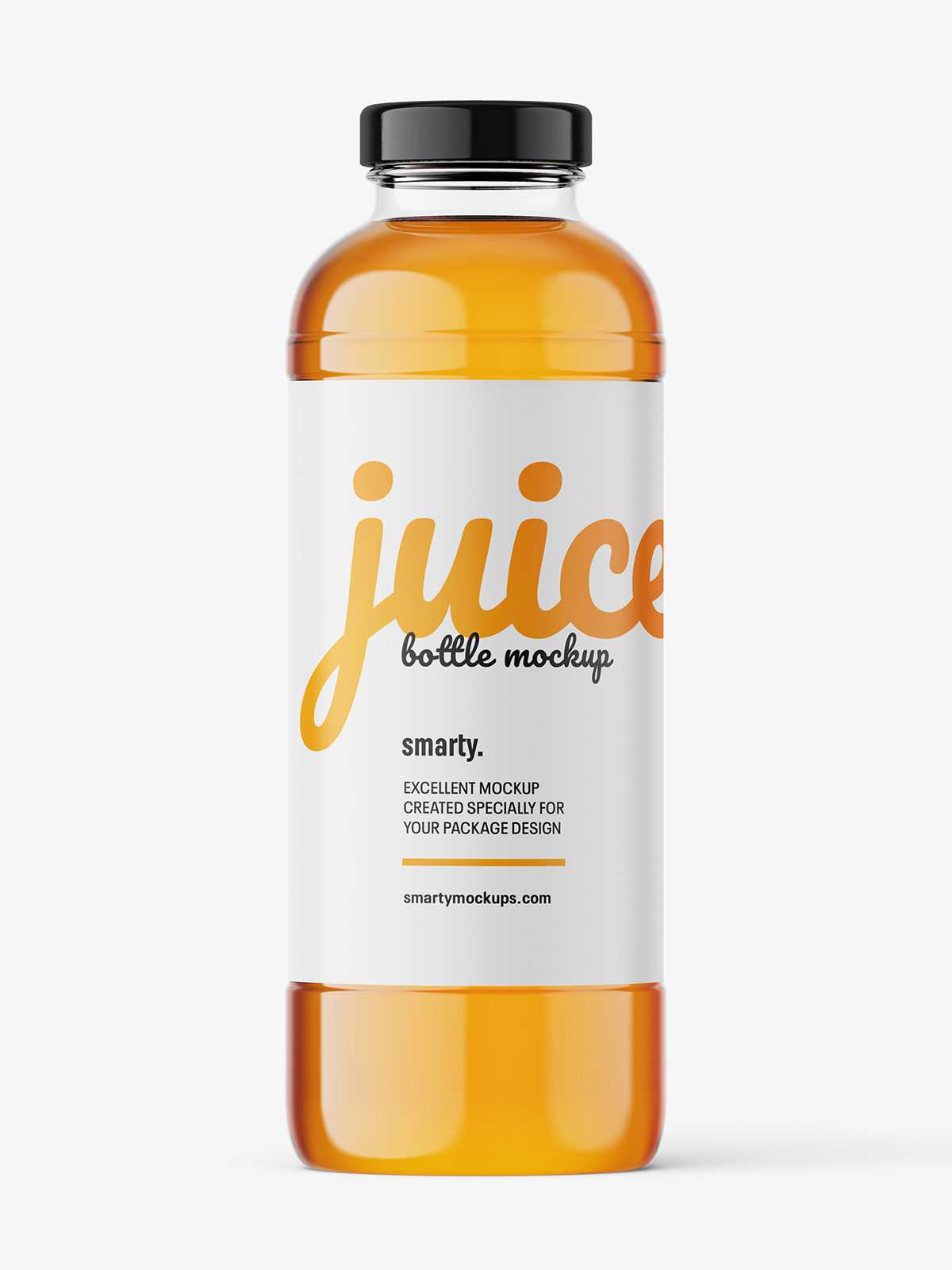 Apple juice bottle mockup