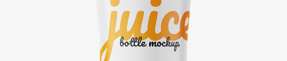 Apple juice bottle mockup