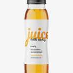 Apple juice bottle mockup