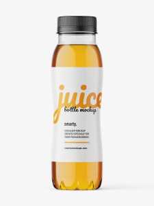 Apple juice bottle mockup