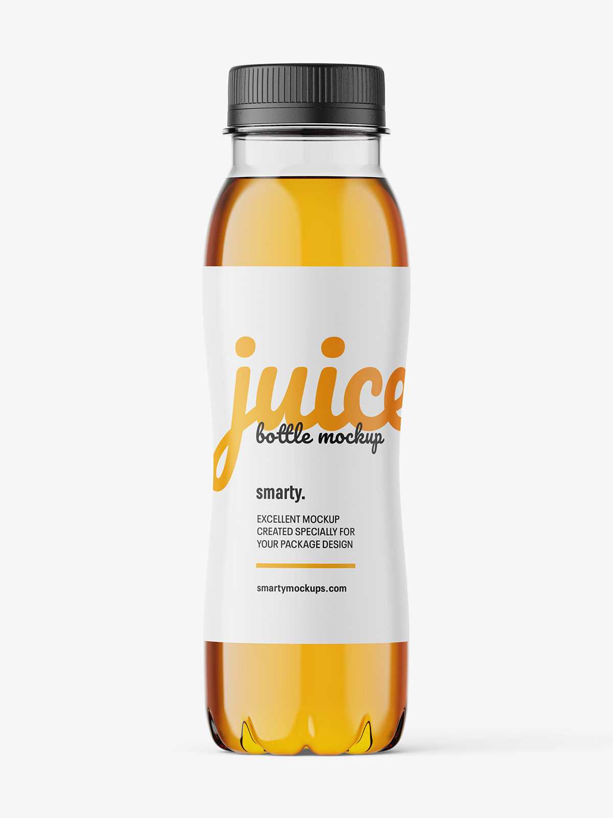 Apple juice bottle mockup
