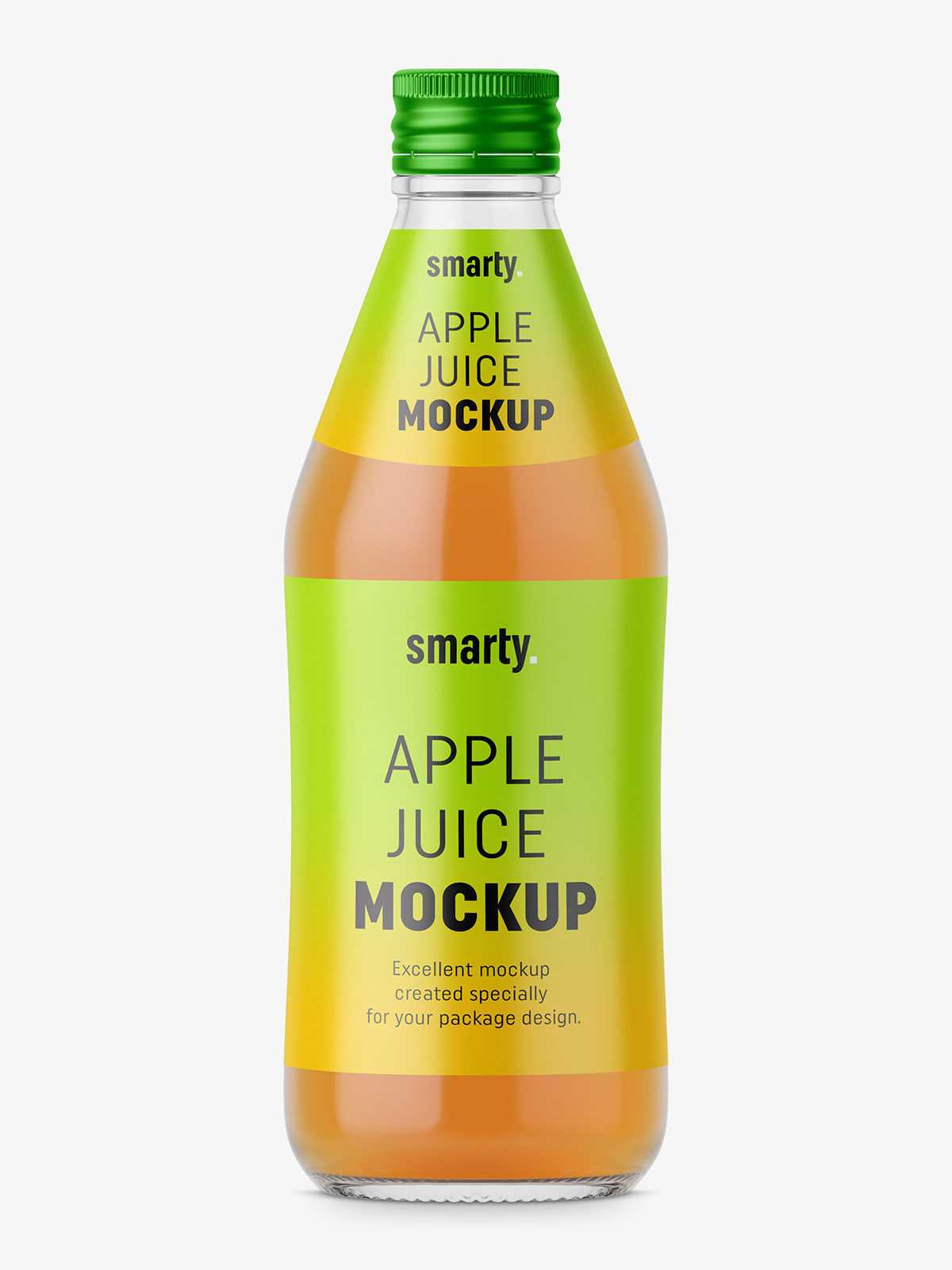 Apple juice bottle mockup