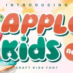 Apple kids - Crafting Kids Font - Fonte Grátis Apple kids - Crafting Kids Font