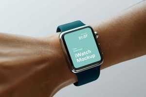 Apple Watch on Wirst Mockup