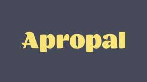 Apropal Font › Fontesk