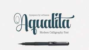Aqualita Script Font › Fontesk
