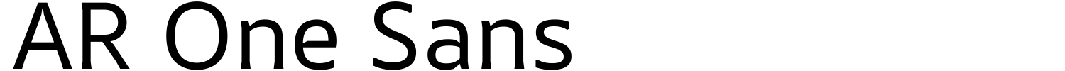 AR One Sans Font