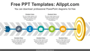 Archery Arrow Flow PowerPoint Diagram