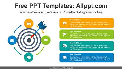 Archery Target Arrow PowerPoint Diagram