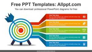 Archery Target Banner PowerPoint Diagram