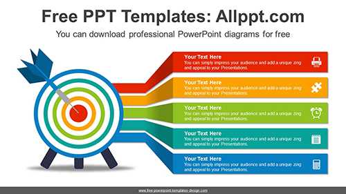Archery Target Banner PowerPoint Diagram