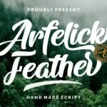 Arfelick Feather Script Font - Fonte Grátis Arfelick Feather Script Font