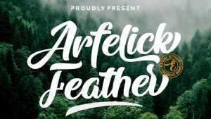Arfelick Feather Script Font › Fontesk