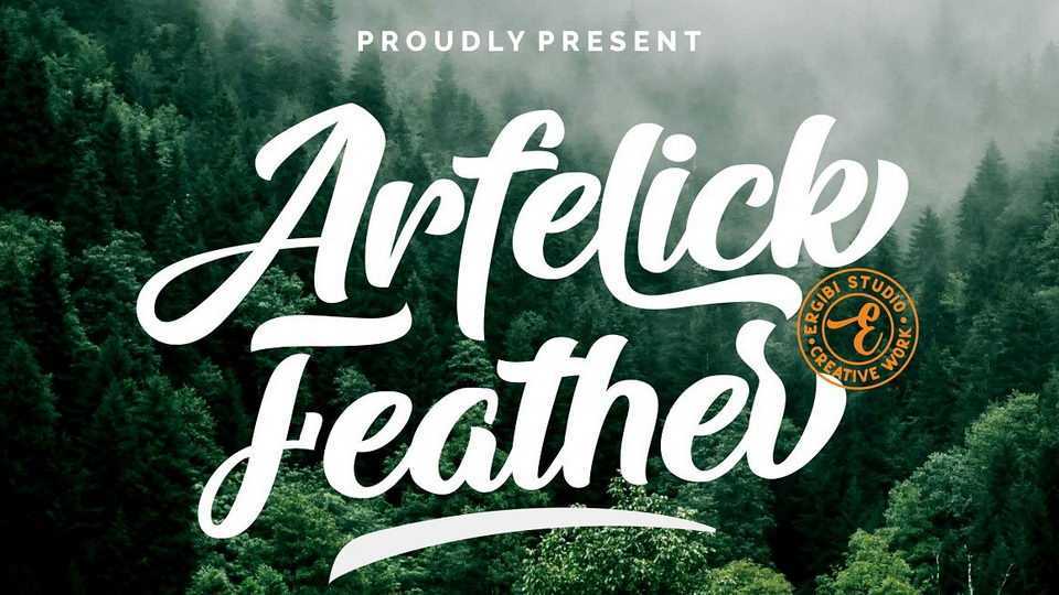 Arfelick Feather Script Font › Fontesk