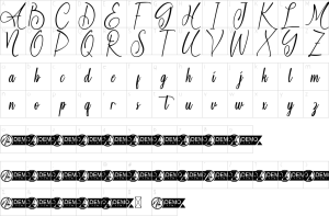 Mapa de caracteres da fonte Ariantani Font