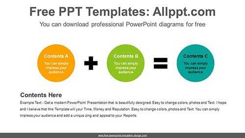 Arithmetic Plus Sign PowerPoint Diagram