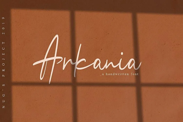 Arkania Handwritten Font
