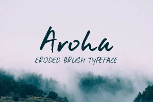 Aroha Brush Font