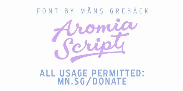 Aromia Script Font