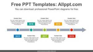 Arrow Across Circles PowerPoint Diagram
