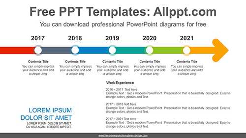 Arrow Across Circles PowerPoint Template