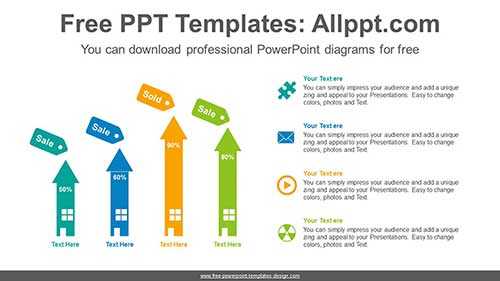 Arrow Bar Chart PowerPoint Diagram