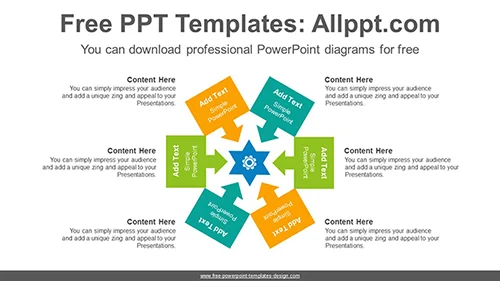 Arrow centralizing PowerPoint Diagram Template