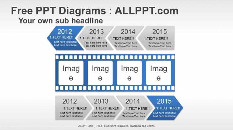 Arrow Film Timeline PPT Diagrams