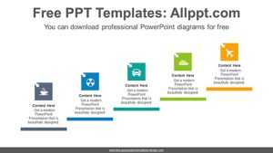 Arrow highlighted square PowerPoint Diagram Template