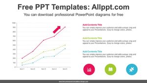 Arrow Line Chart PowerPoint Diagram Template