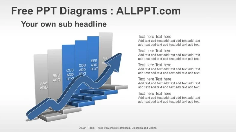 Arrow Stair PPT Diagrams