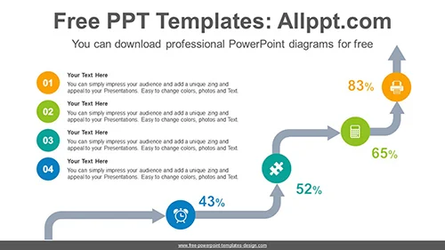 Arrow stairs PowerPoint Diagram Template