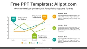 Arrow tag line chart PowerPoint Diagram Template