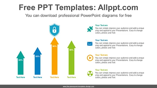 Arrow vertical bar chart PowerPoint Diagram Template