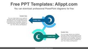 Arrows across doughnut PowerPoint Diagram Template