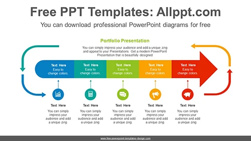 Arrows progress PowerPoint Diagram Template