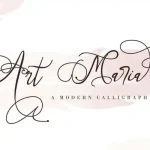 Art Maria Calligraphy Font