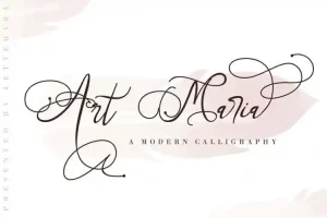 Art Maria Calligraphy Font
