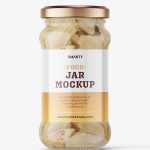 Artichokes jar mockup