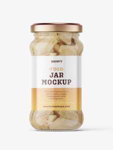 Artichokes jar mockup